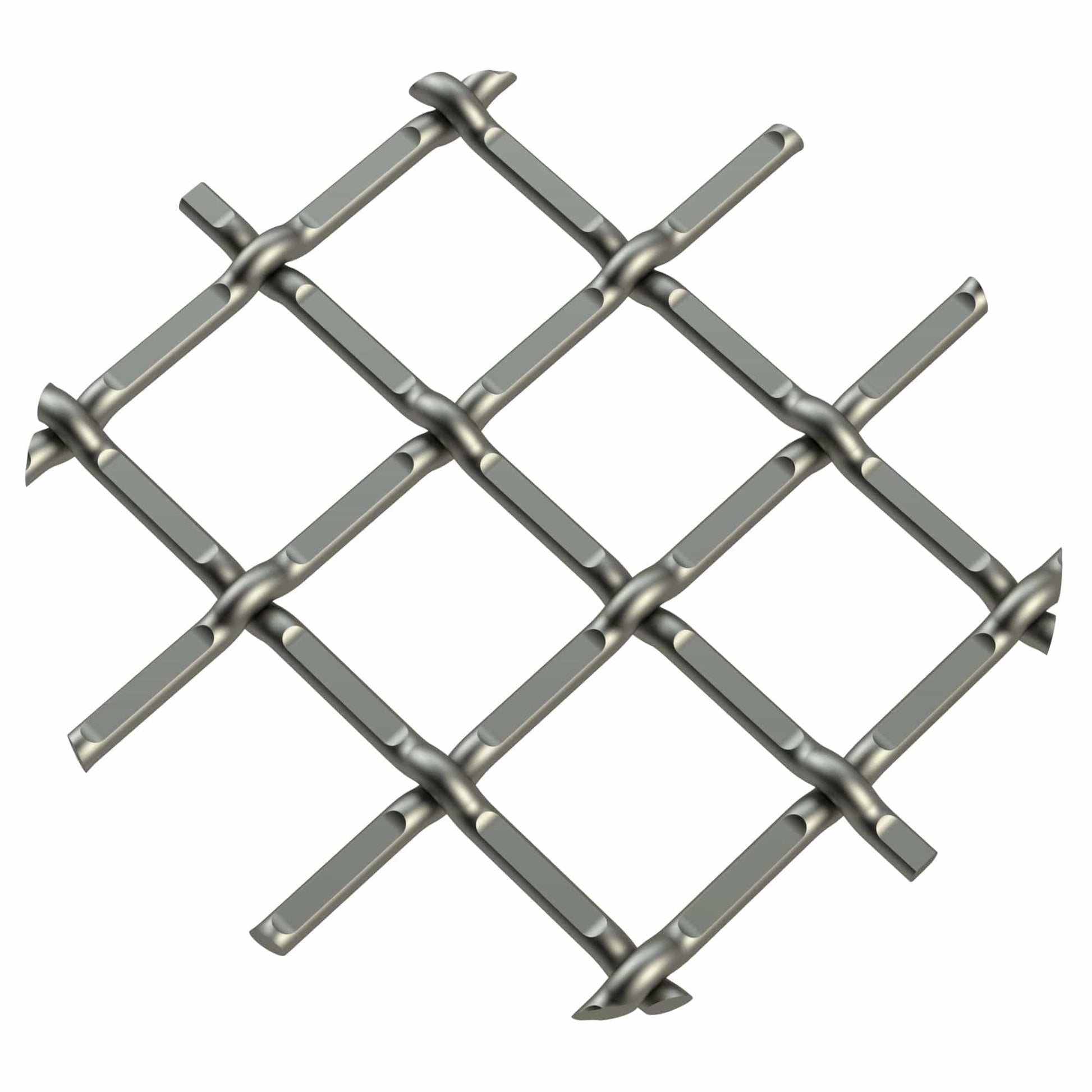 .5" Round Single Diamond Decorative Grille - Antique Pewter, 18" W x 48" L Sheet alt 5