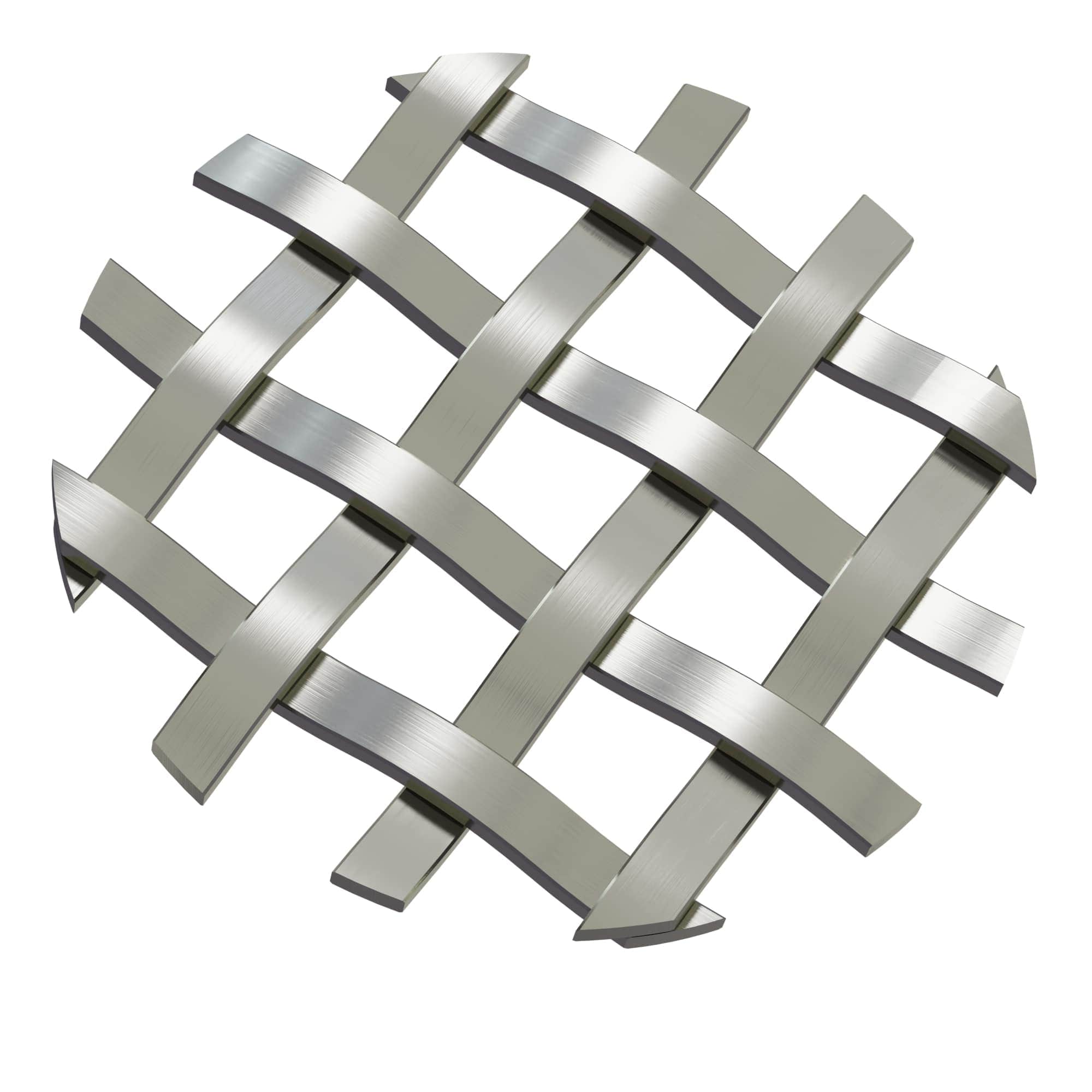 .375'' Single Flat Diamond Decorative Grille - Antique Pewter, 18''W x 48''L Sheet alt 375