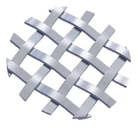 .375'' Single Flat Diamond Decorative Grille - Satin Nickel, 18''W x 48''L Sheet alt 375