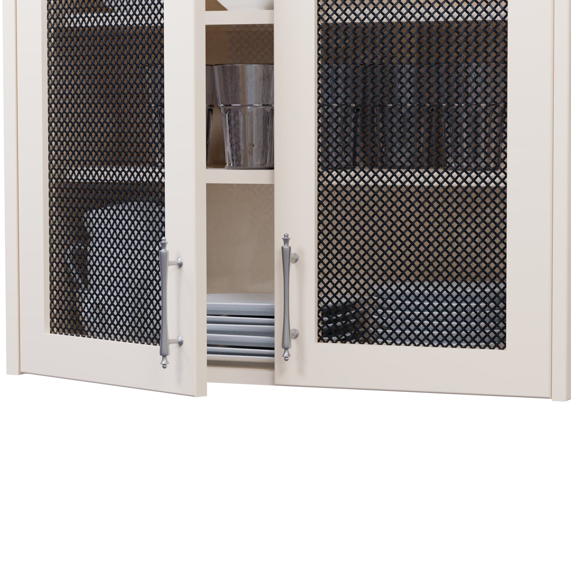 .375'' Single Flat Diamond Decorative Grille - Flat Black, 1 alt 1