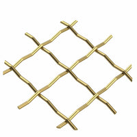 .75" Pressed Single Diamond Decorative Grille - Satin Brass, 18" W x 48" L Sheet alt 75