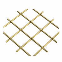 .75" Multi-Crimp Single Diamond Decorative Grille - Satin Brass, 18" W x 48" L Sheet alt 75