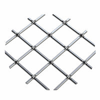 .75" Multi-Crimp Single Diamond Decorative Grille - Satin Nickel, 18" W x 48" L Sheet alt 75