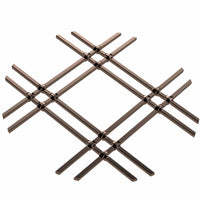 1" Flat Double Diamond Decorative Grille - Antique Brass, 36" W x 24" L Sheet alt 0