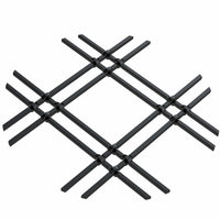 1" Flat Double Diamond Decorative Grille - Flat Black, 36" W x 24" L Sheet alt 0