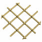 .5" Round Single Diamond Decorative Grille - Satin Brass, 36" W x 24" L Sheet alt 5