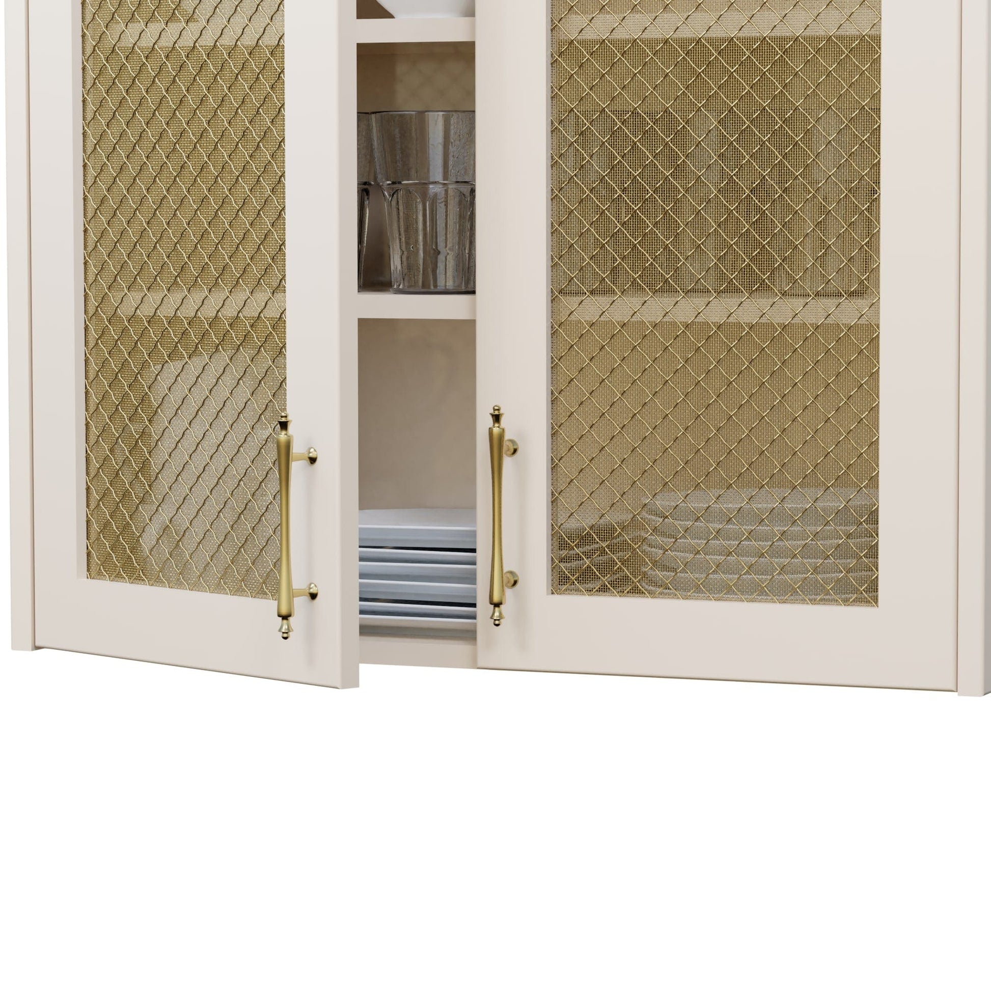 .75" Pressed Single Diamond Decorative Grille - Satin Brass, 36" W x 24" L Sheet alt 75