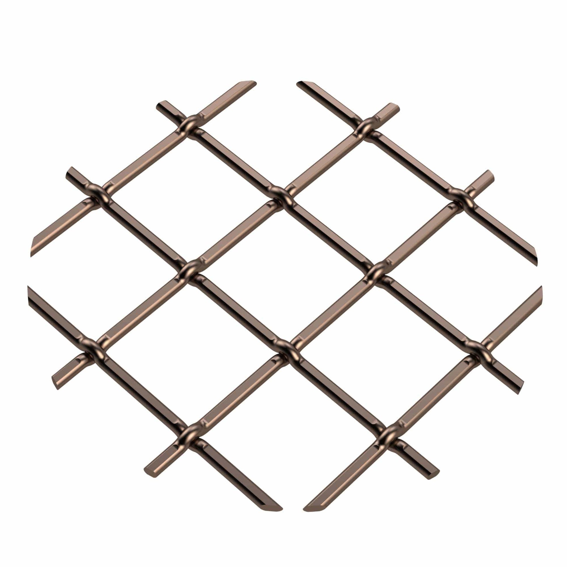 .75" Multi-Crimp Single Diamond Decorative Grille - Antique Brass, 36" W x 24" L Sheet alt 75