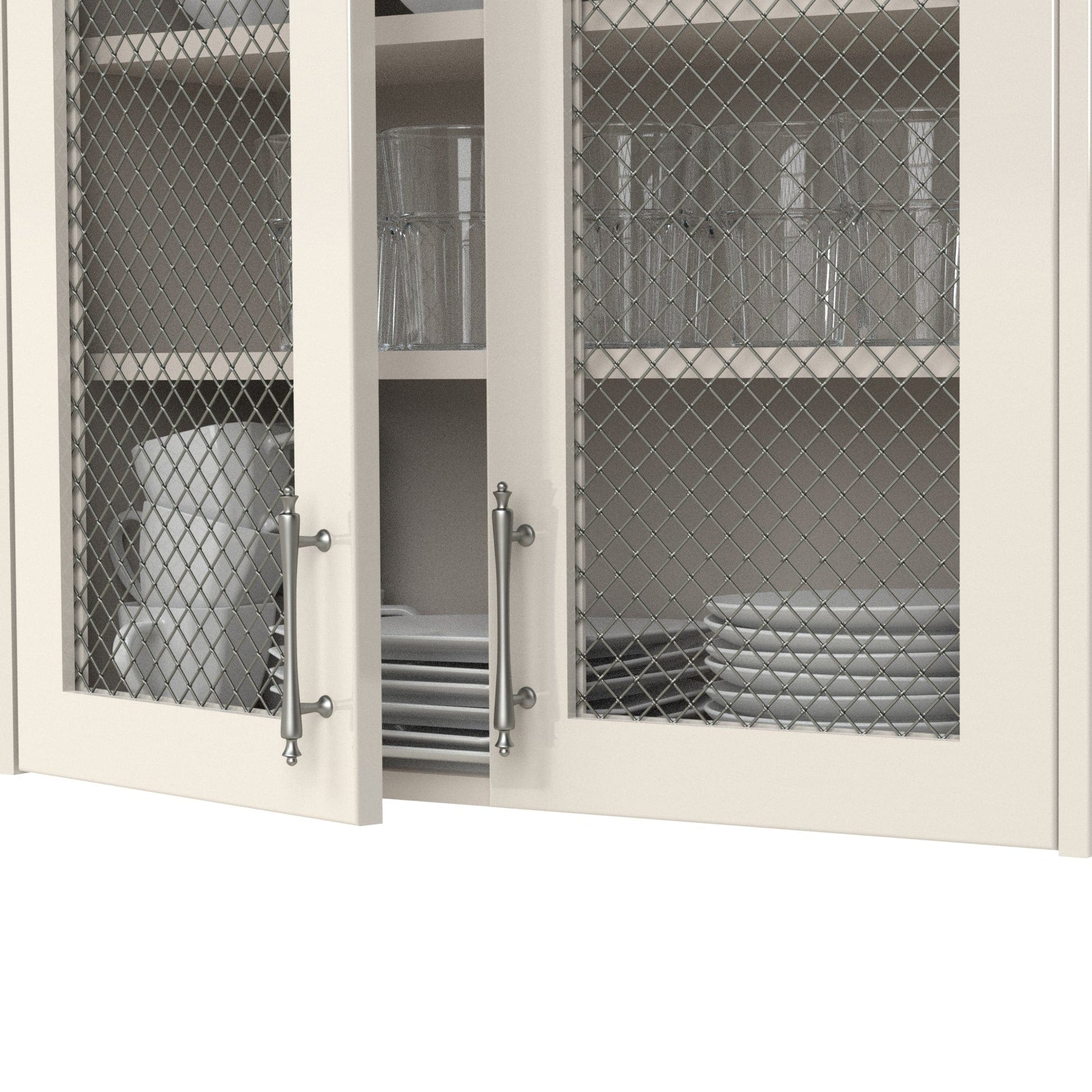 .75" Multi-Crimp Single Diamond Decorative Grille - Antique Pewter, 36" W x 24" L Sheet alt 75