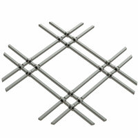 1" Flat Double Diamond Decorative Grille - Antique Pewter, 3 alt 0