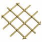.5" Round Single Diamond Decorative Grille - Satin Brass, 36" W x 48" L Sheet alt 5