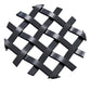 .375'' Single Flat Diamond Decorative Grille - Flat Black, 36''W x 48''L Sheet alt 375