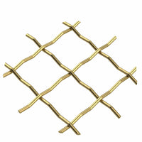 .75" Pressed Single Diamond Decorative Grille - Satin Brass, 36" W x 48" L Sheet alt 75
