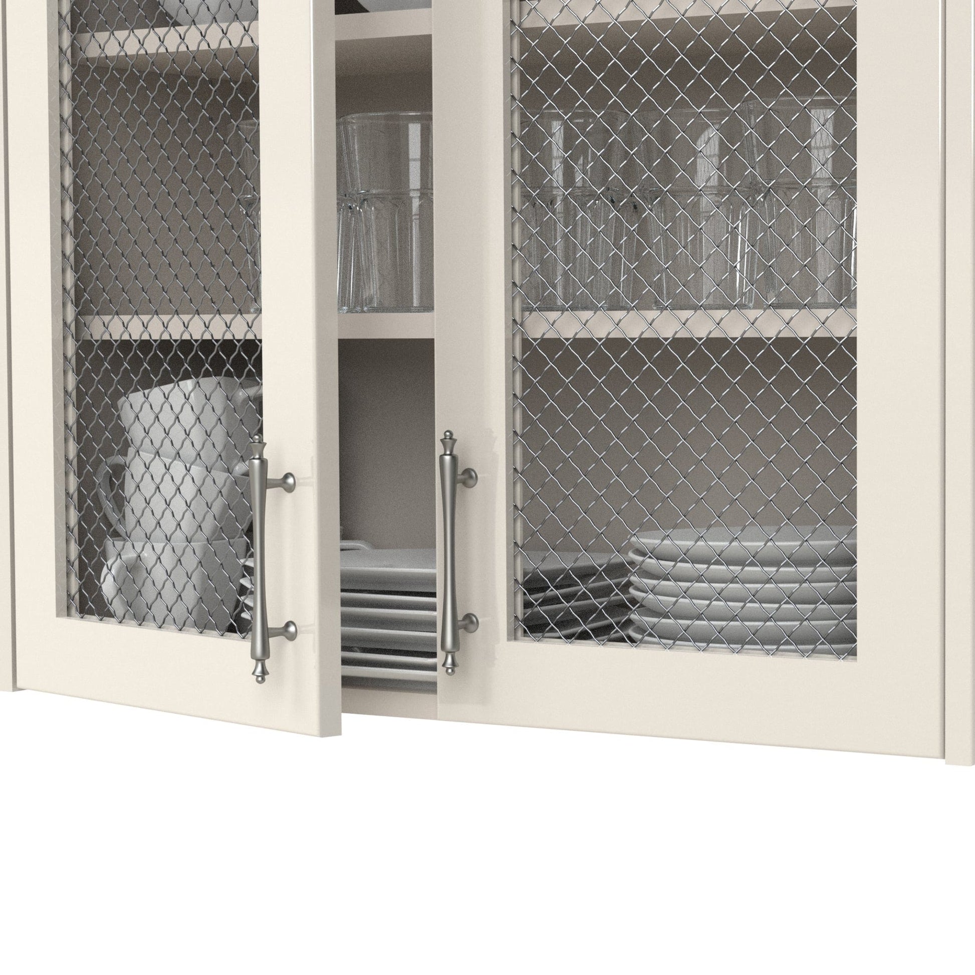 .75" Pressed Single Diamond Decorative Grille - Satin Nickel, 36" W x 48" L Sheet alt 75