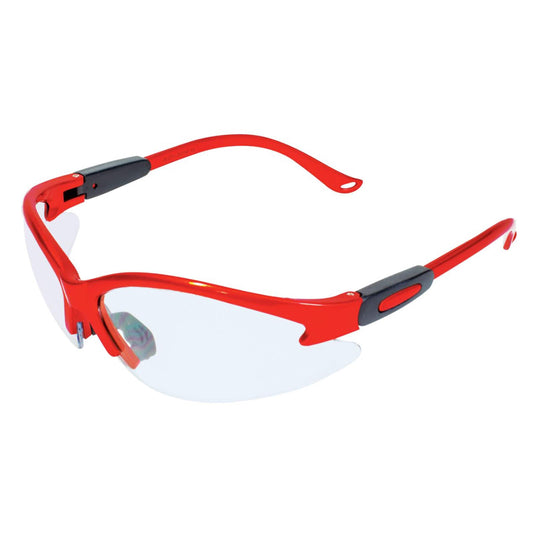 Cougar Bright Red Frame Clear Anti-Fog Safety Lenses alt 0
