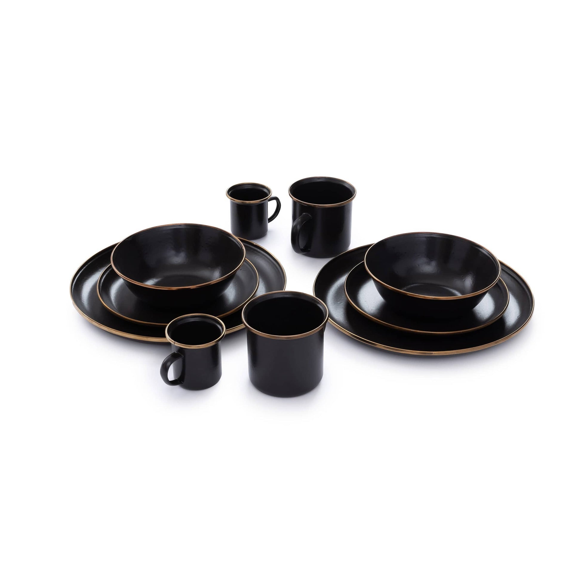 Enamel Cup Set Charcoal Indoor/Outdoor alt 0