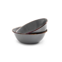 Enamel Bowl Set Slate Gray Indoor/Outdoor alt 0