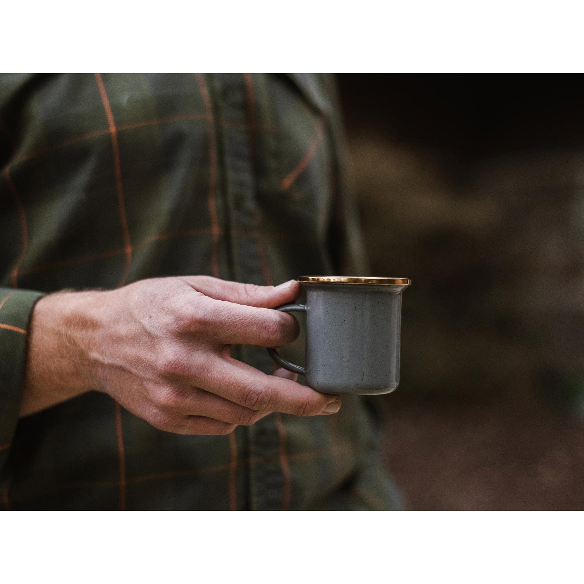 Enamel Espresso Cup Set Slate Gray Indoor/Outdoor alt 0