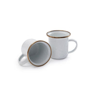 Enamel Espresso Cup Set Eggshell Indoor/Outdoor alt 0