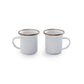 Enamel Espresso Cup Set Eggshell Indoor/Outdoor alt 0