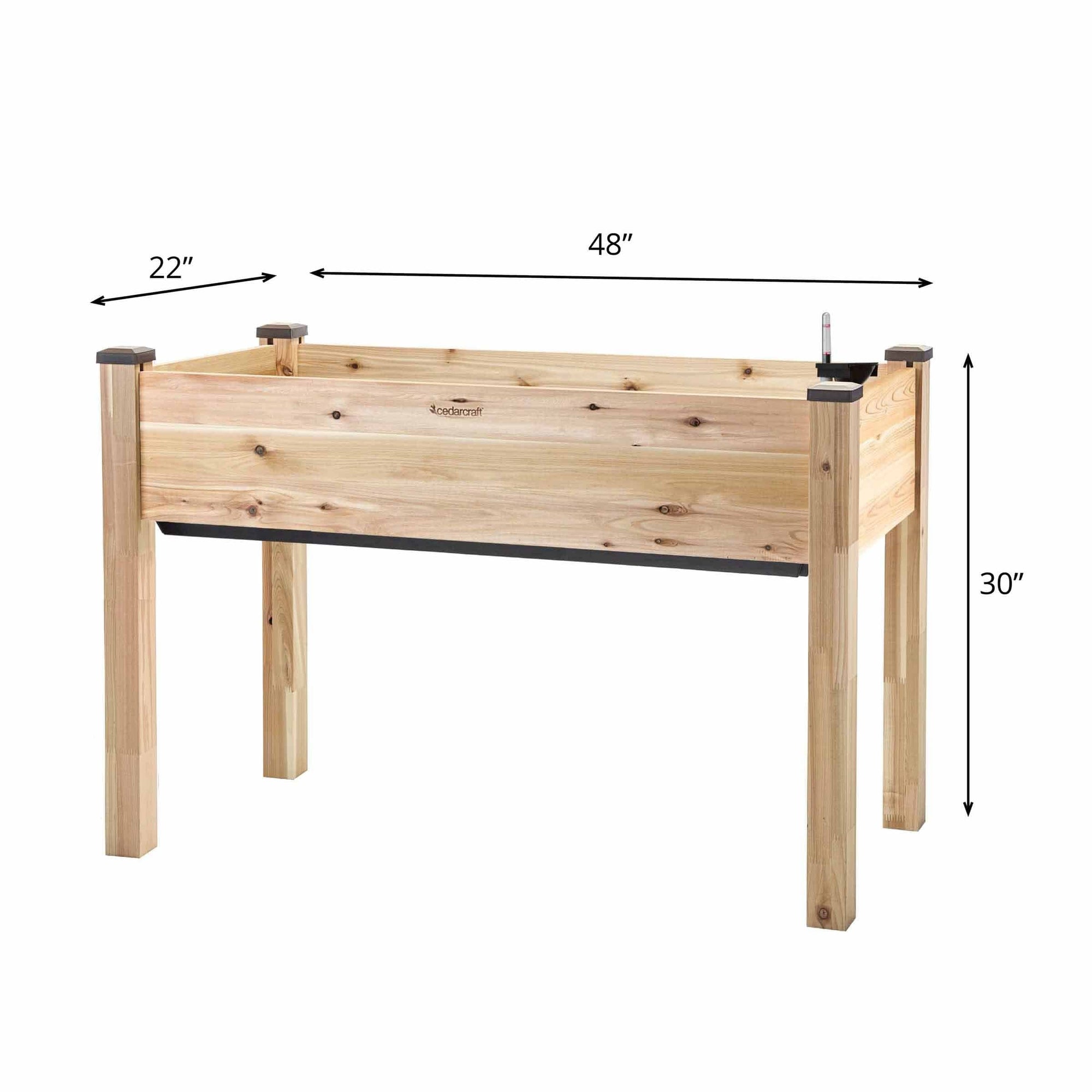 Self-Watering Elevated Cedar Planter 23” x 49” x 30"H alt 0