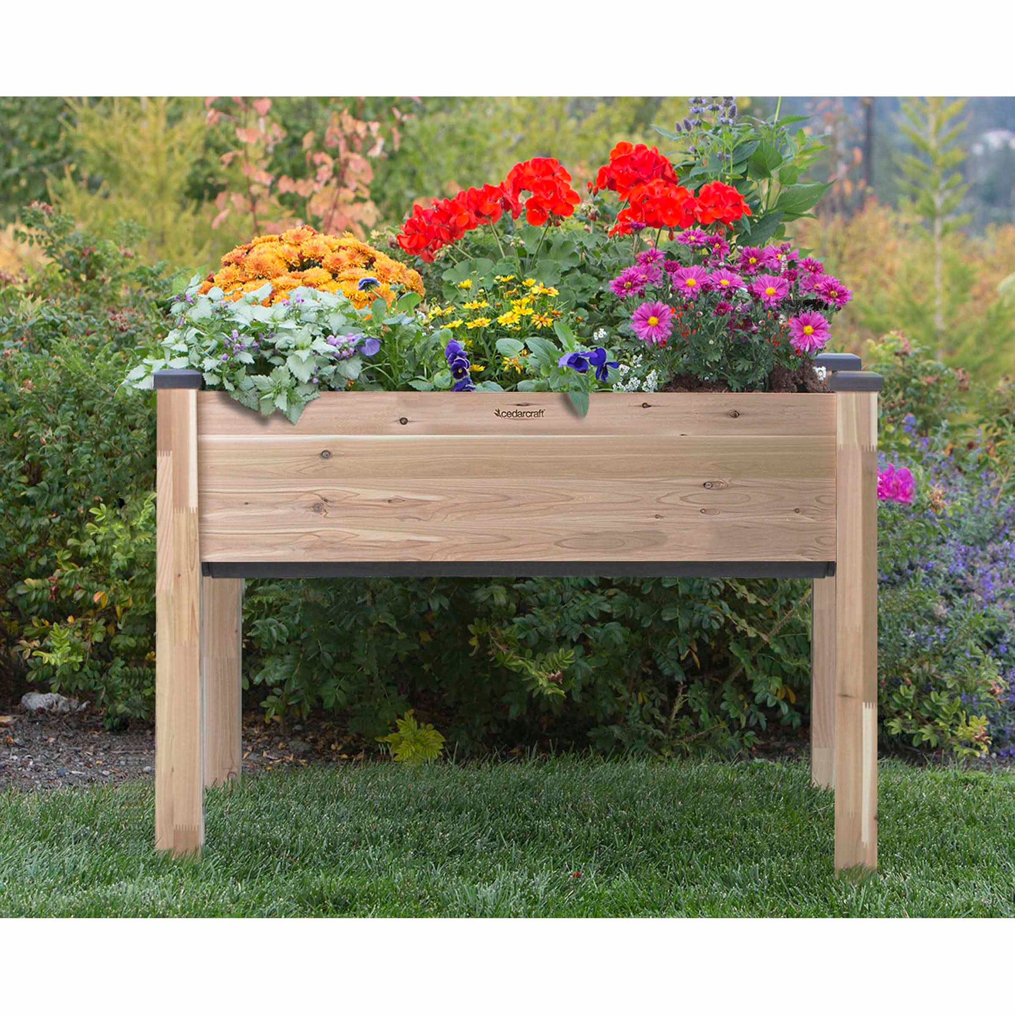 Self-Watering Elevated Cedar Planter 23” x 49” x 30"H alt 0
