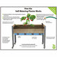 Self-Watering Elevated Planter 21" x 47" x 32"H Cedar alt 0