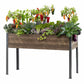 Elevated Planter 21" X 47" X 30"H Brown alt 0
