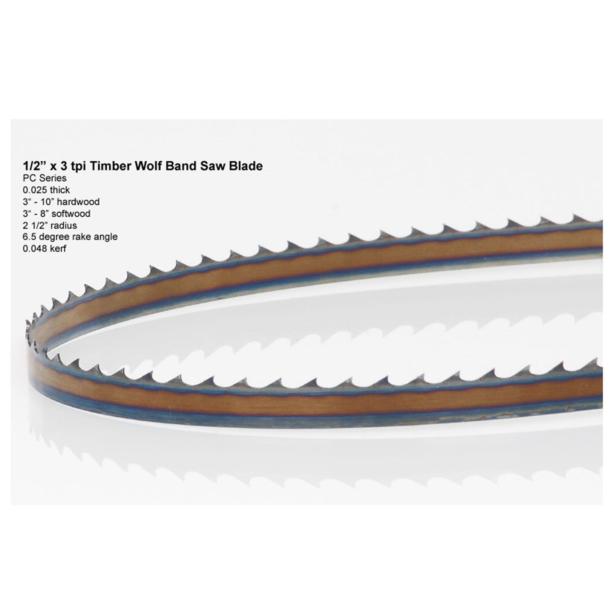 Bandsaw Blade - 131.5" x 1/2" x 3 TPI Positive Claw alt 5