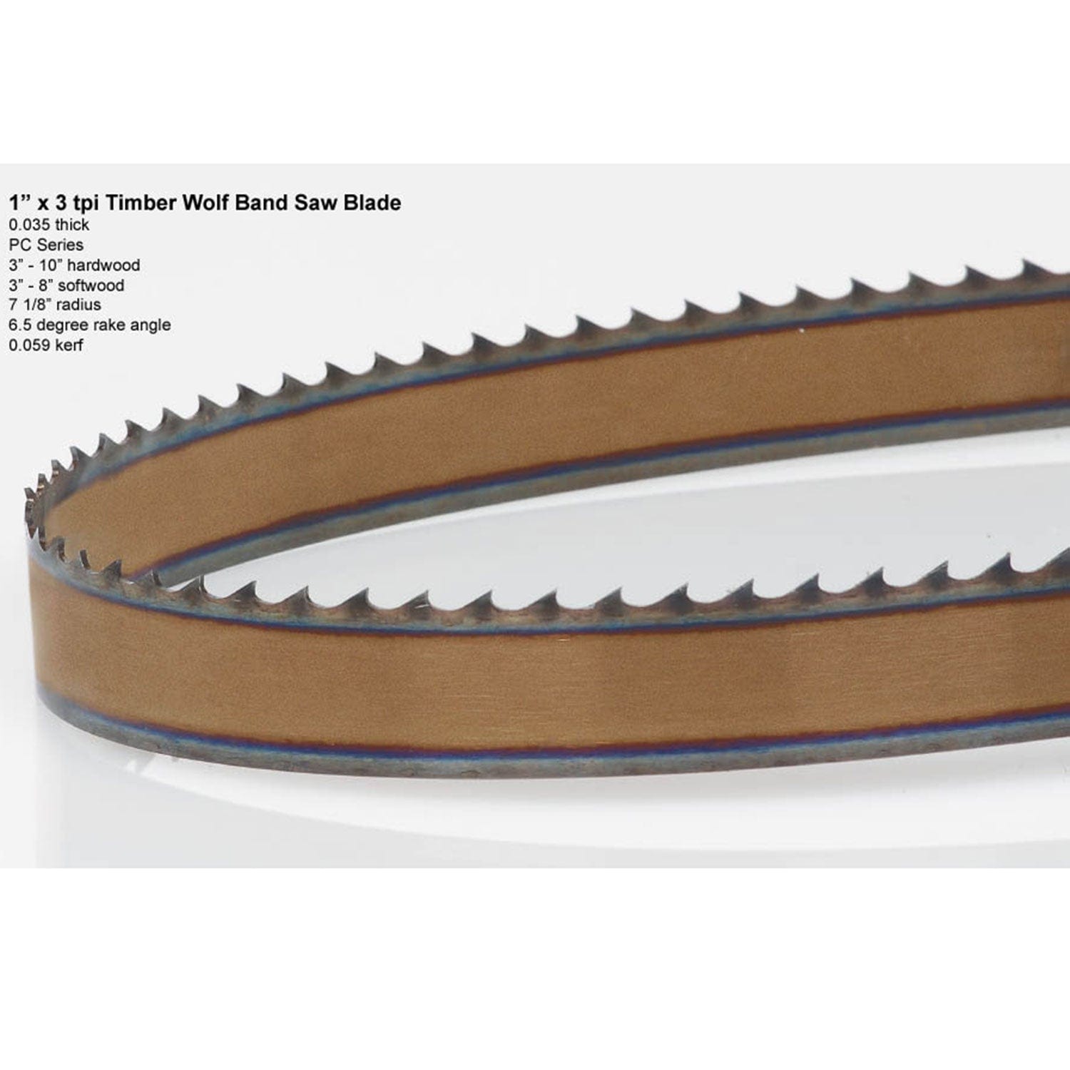 Bandsaw Blade - 131.5" x 1" x 3 TPI  Positive Claw alt 5