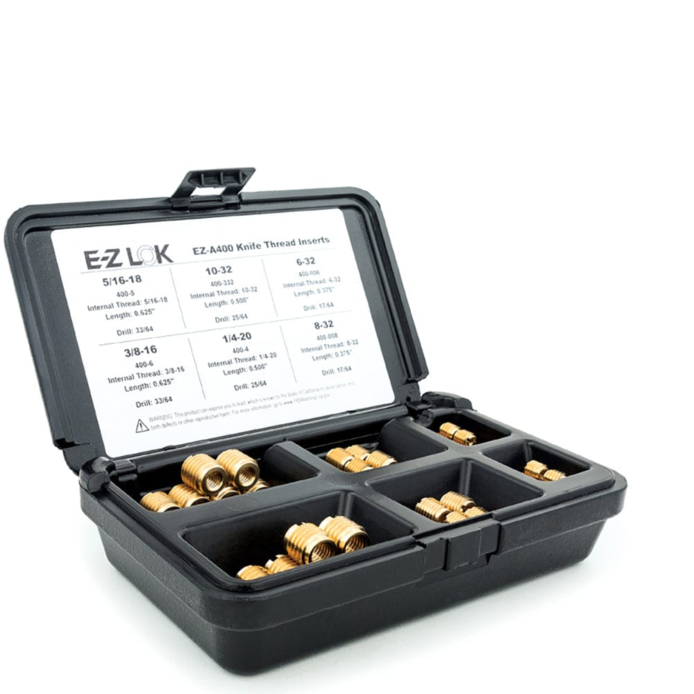 E-Z Knife Threaded Insert Assortment Kit - Brass