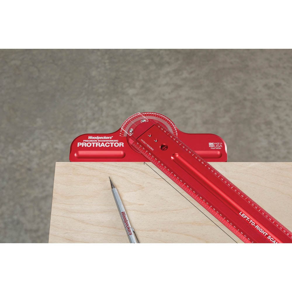 Precision Woodworking Protractor Head with Rack-It