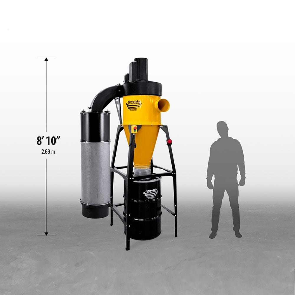 5HP Dust Gorilla Pro with SMART Boost, 55 Gallon Drum, and Stand