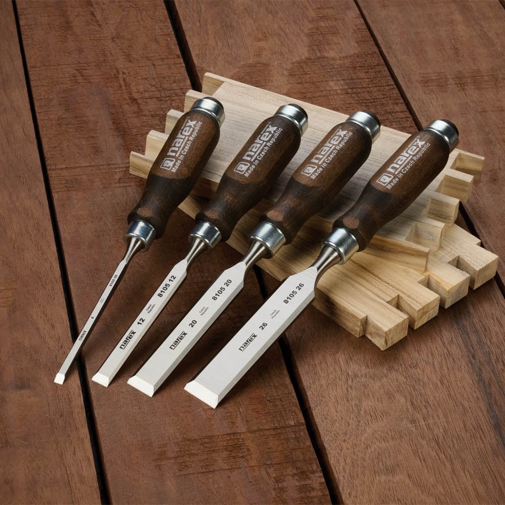 Wood Line PROFI Beveled Edge Chisels - 4 Piece