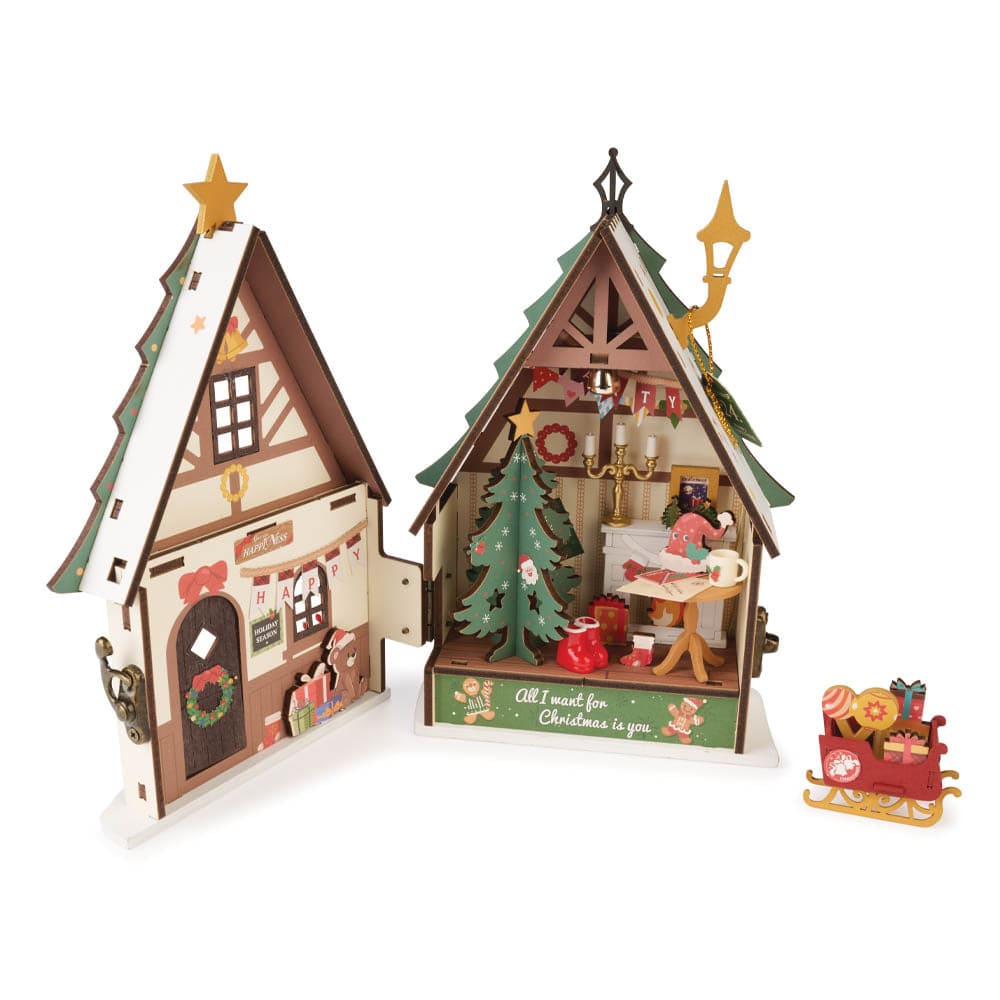 Twinkling Christmas House Model Kit