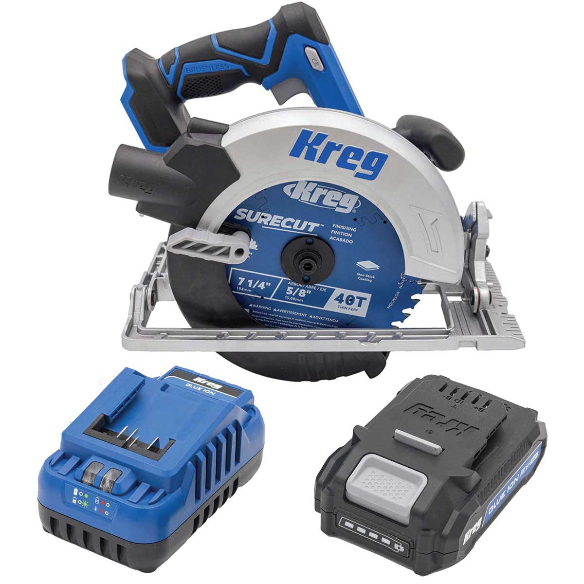 Ionic Drive 7-1/4" Circular Saw with 2AH Battery and Charger Kit