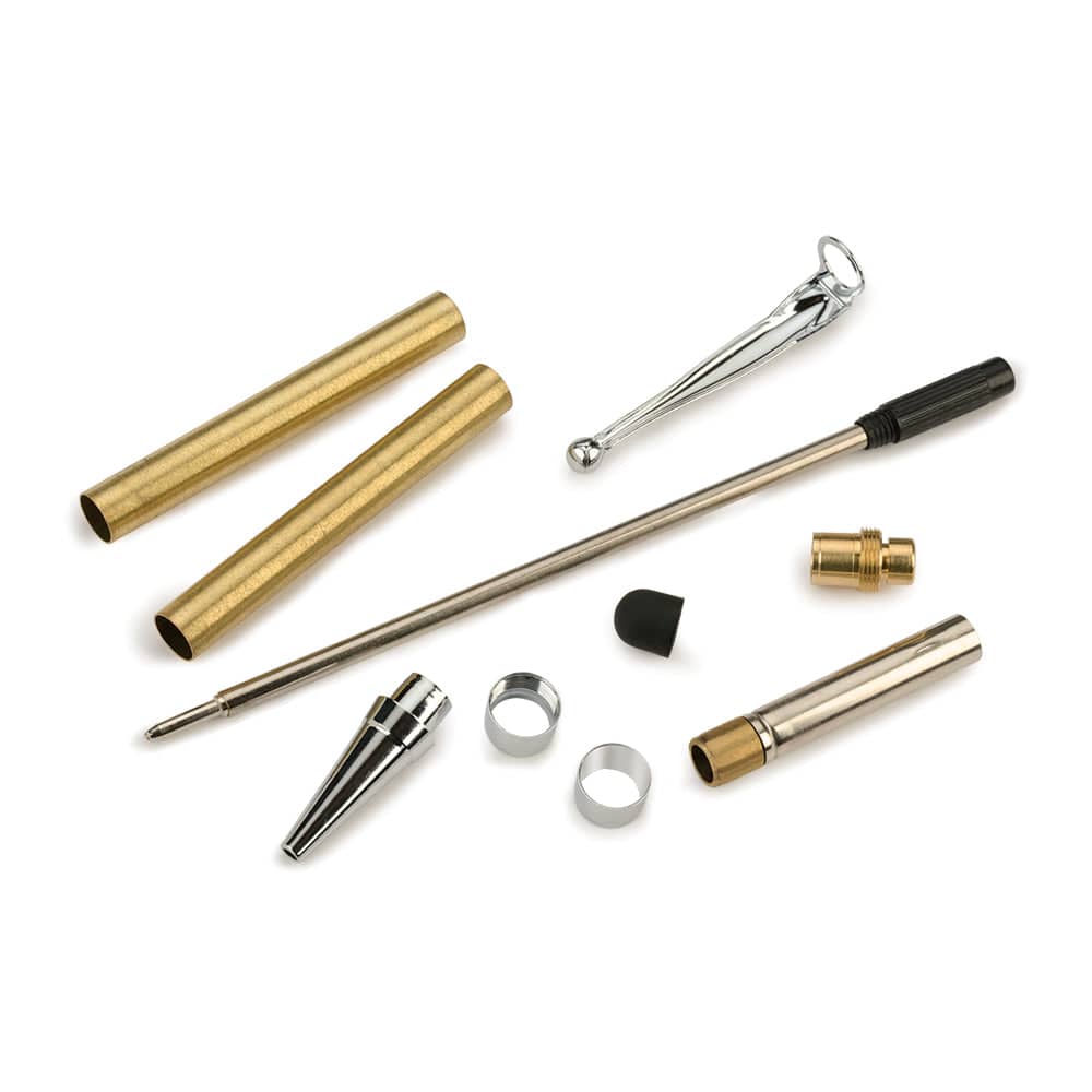 Debonair Slim Style Ballpoint Stylus Pen Kit - Chrome