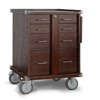 5-Drawer Large Roller Cabinet - Dark Oak