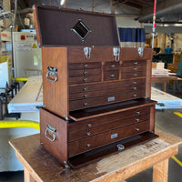 14-Drawer 2 Piece Tool Chest & Base Set - Dark Oak