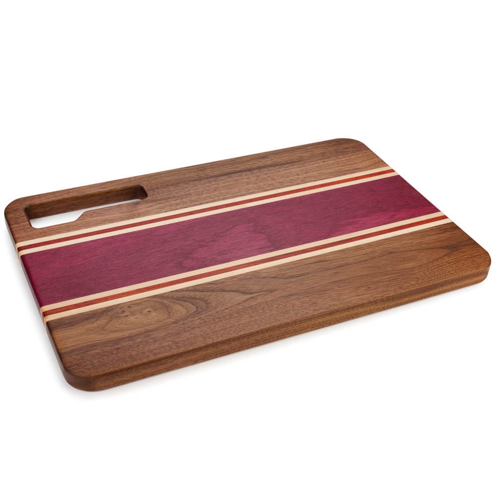 Rustic Roadhouse Cutting Board Kit - 3/4" x 10-1/2" x 16" - Purpleheart, African Padauk, Walnut, Maple
