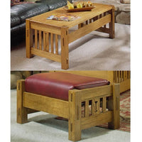 Woodworking Project Paper Plan to Build Arts and Crafts Coffee Table and Ottoman alt 0