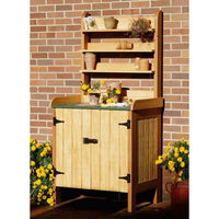 Downloadable Woodworking Project Plan to Build Gardener's Potting Bench alt 0
