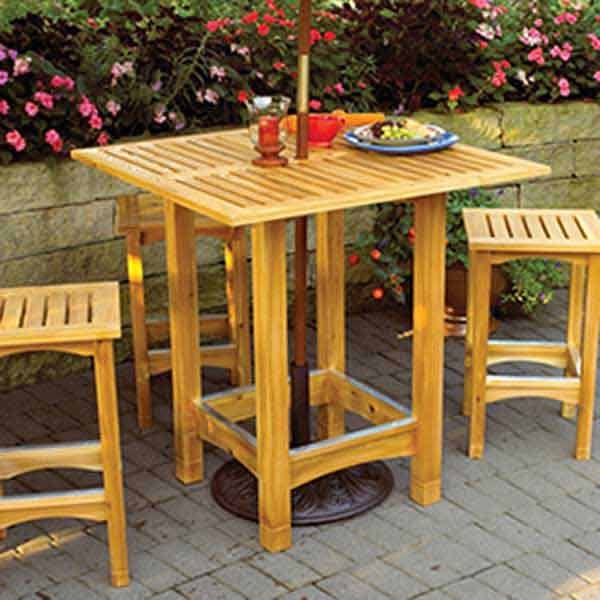 Woodworking Project Paper Plan to Build Bistro Patio Table alt 0