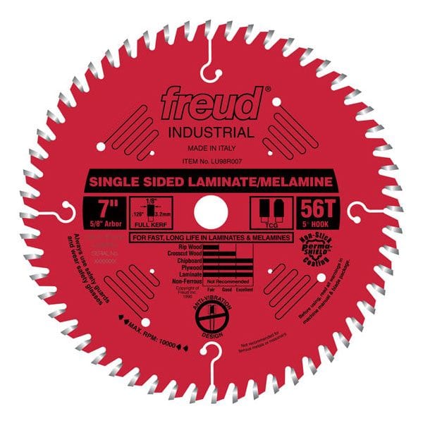7" Single Sided Laminate/Melamine Blade alt 0