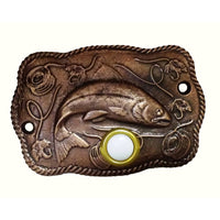 Trout Scene Door Bell, Antique Copper, Model 914AC alt 0