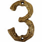 LHN3-AB Log House Number 3, Antique Brass, 1 piece alt 0