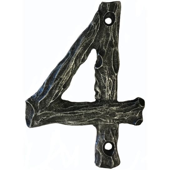 LHN4-P Log House Number 4, Pewter, 1 piece alt 0