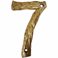 LHN7-AB Log House Number 7, Antique Brass, 1 piece alt 0