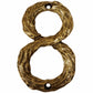 LHN8-AB Log House Number 8, Antique Brass, 1 piece alt 0