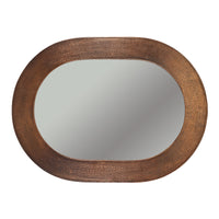 35" Hand Hammered Oval Mirror alt 0